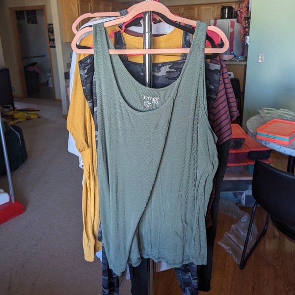 🧡Terra&Sky olive green tank top 3x - Picture 1 of 6